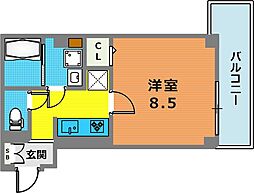 VillaMaria 1Kの間取図画像