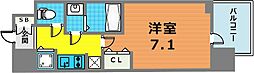 LAV神戸三宮 1Kの間取図画像