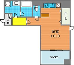 メゾンアイリス ワンルームの間取図画像