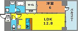 ラフィエスタ神戸 1LDKの間取図画像