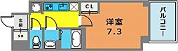 GENOVIA神戸湊川公園 1Kの間取図画像