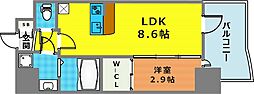 セレニテ神戸駅前アリエ 1LDKの間取図画像