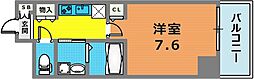 プレジール灘 1Kの間取図画像