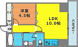 モアライフ住吉南 1LDKの間取図画像