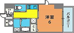 エステムコート神戸元町ヒルズ 1Kの間取図画像