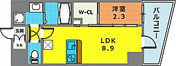 セレニテ西元町アリエ 1LDKの間取図画像