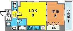 ラフィーノ山手 1LDKの間取図画像