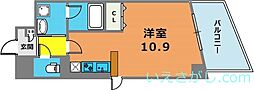 メゾンアイリス ワンルームの間取図画像
