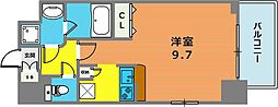 エイペックス神戸みなと元町CoastLine 1Kの間取図画像