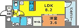 神戸市兵庫区東山町2丁目マンション 1LDKの間取図画像