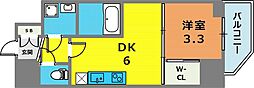 セレニテ神戸元町クレア 1DKの間取図画像