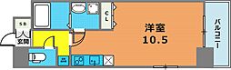 WillDo三宮イースト ワンルームの間取図画像