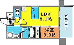 LiveCasa神戸元町 1LDKの間取図画像