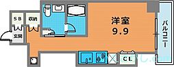 レジディア神戸磯上 ワンルームの間取図画像