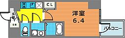 エスリード神戸三宮ヒルズ 1Kの間取図画像