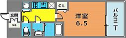 プレサンス神戸元町 1Kの間取図画像