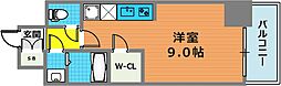 Alivis神戸駅前 ワンルームの間取図画像