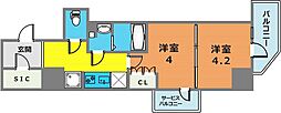 神戸元町Noah 2Kの間取図画像