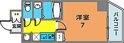 CRESTTAPP神戸湊町NOIR 1Kの間取図画像