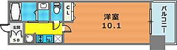 レジディア三宮東 1Kの間取図画像