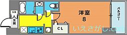 プロシード神戸元町 1Kの間取図画像