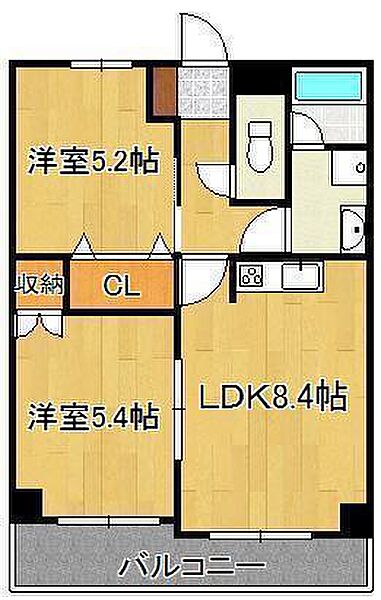 オールセインツ ｜福岡県北九州市小倉北区江南町(賃貸マンション2LDK・14階・44.82㎡)の写真 その2