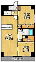 グランシャルール京町  ｜ 福岡県北九州市小倉北区京町4丁目（賃貸マンション2LDK・2階・60.48㎡） その2