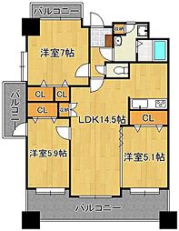 間取図画像 3LDK