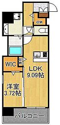 SOLUNA旦過 1LDKの間取図画像