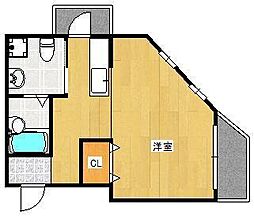 旦過タカヤコーポレーションビル 1Kの間取図画像