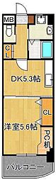 S-FORT小倉 1DKの間取図画像