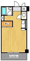 メゾン東武三萩野(株)東武住販小倉ビル ワンルームの間取図画像