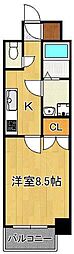 リファレンス門司駅前 1Kの間取図画像