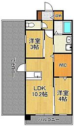 インクレイス門司 2LDKの間取図画像