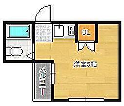 イーグルビル ワンルームの間取図画像