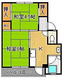 ビレッジハウス畑2号棟 2階