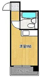 ヤングハイツクロノス ワンルームの間取図画像