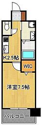 ディアコート門司 1Kの間取図画像