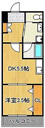 CPタワー 1DKの間取図画像