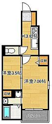 ティカルムルシャトー 1SKの間取図画像