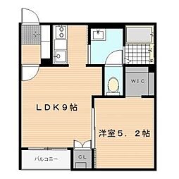 E・SORA錦町 1LDKの間取図画像