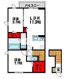 D-ROOM赤間駅前II 2階