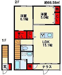メゾン・リバーツ 2階