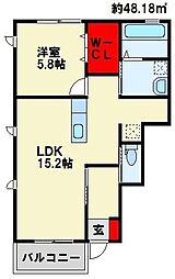 ハイム吉田東 1LDKの間取図画像