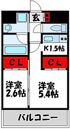 ロイヤルシティ自由ヶ丘 2Kの間取図画像