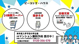 ピーコック・ハウス 217 ｜ 大阪府東大阪市小若江２丁目9-29（賃貸マンション1R・2階・20.07㎡） その3