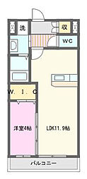 AMUSE 1LDKの間取図画像