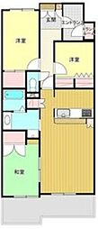 ラ・フォーレビラ初生 3LDKの間取図画像