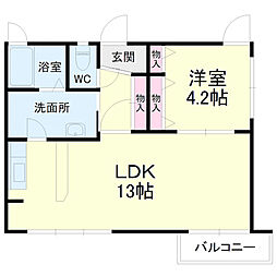 ARCO11 1LDKの間取図画像
