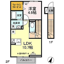 D-Hills三方原 1LDKの間取図画像